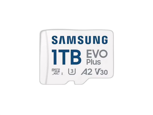 Spominska kartica Samsung EVO Plus, micro SDXC, 1TB, 160MB/s, U3, V30, A2, UHS-I, z adapterjem