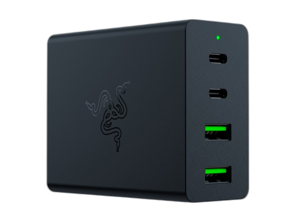 Stenski polnilec Razer 4-port USB-C 130W GaN, 2x USB-C PD 100W, 2x USB-A 18W