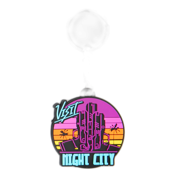 JINX Cyberpunk 2077 Visit Night City PVC Obesek za ključe MultiColor