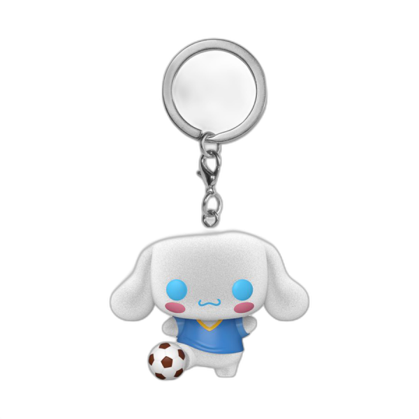 FUNKO POP KEYCHAIN: SANRIO - CINNAMOROLL SOCCER BALL FLOCKED obesek